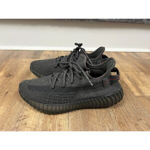 Adidas Yeezy Boost 350 V2 Static Black Reflective FU9007 Shoes Men's 9 *READ